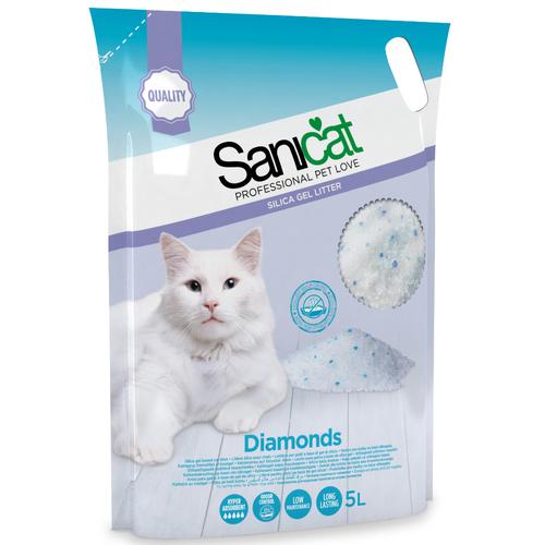 5x 5l Sanicat Diamonds Katzenstreu