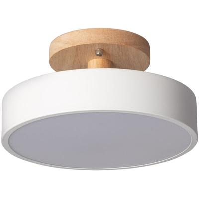 LED-Deckenleuchte 12W Holz und Metall cct Wählbar Whisty Weiß