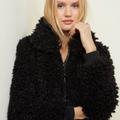 Zara Jackets & Coats | Black Zara Jacket, Black Furry Bomber Jacket, Size Xs | Color: Black | Size: Xs