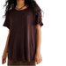 Free People Tops | Free People Women's Black Care Fp Bf Tee Nwt Dark Brown | Color: Brown | Size: Various