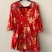 Free People Dresses | Free People - Mini Dress Floral - Size 4 | Color: Cream/Red | Size: 4