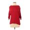 MICHAEL Michael Kors 3/4 Sleeve Silk Top Red Solid Crew Neck Tops - Womens Size X-Small