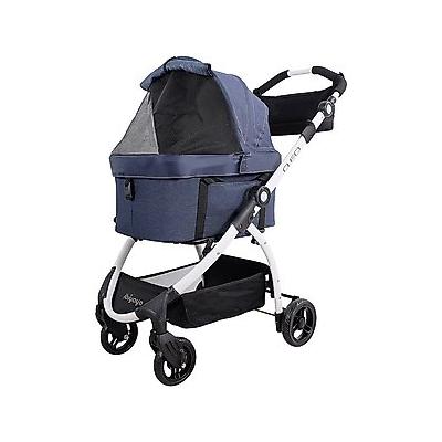 Ibiyaya New CLEO Travel System Cat & Dog Stroller, Medium, Blue Jeans