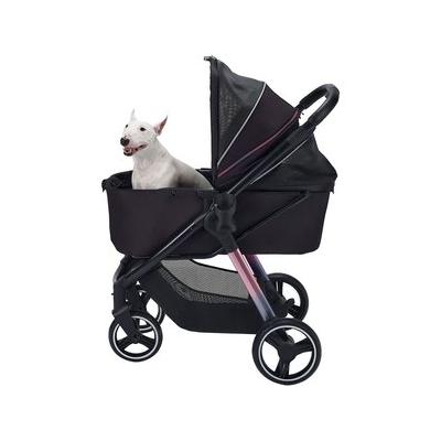 Ibiyaya Retro Luxe Cat & Dog Stroller, Large, Black