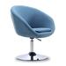 Barrel Chair - Orren Ellis Helmuth 26" Wide Swivel Barrel Chair Cotton in Blue | 34 H x 26 W x 24 D in | Wayfair 393155E138B94CCF99282EB07B7FA31D