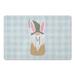 Blue 18 x 27 x 1 in Kitchen Mat - The Holiday Aisle® Cute Bunny Gnome 2 Kitchen Mat Synthetics | 18 H x 27 W x 1 D in | Wayfair