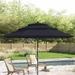 Lark Manor™ Alyah Square 4 - Person 37" Long Outdoor Dining Set w/ Umbrella Metal in Black | 37 W x 37 D in | Wayfair