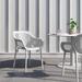 Wade Logan® Ahria Stacking Patio Dining Armchair Plastic/Resin in Gray | 32.5 H x 23.6 W x 24.4 D in | Wayfair 18DAEF3E01CE4A50BE393D715BA93D42