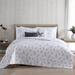 Rosalind Wheeler Snyderville Microfiber Reversible 5 Piece Quilt Set Microfiber in White | Queen Quilt + 2 Shams + 2 Throw Pillows | Wayfair