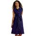 Masseys Sleeveless Jean Dress (Size S) Purple/Acid Wash, Cotton,Polyester,Spandex