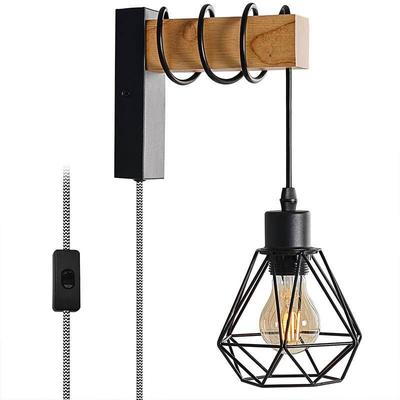 Käfigwandleuchte mit Kabel und Stecker 'roden'.