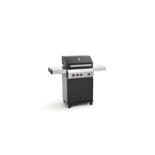 TAINO BLACK 3+1 Gasgrill mit Seitenbrenner Gasgrill 3 Brenner Matt Schwarz