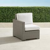 Small Palermo Left-facing Chair in Dove Finish - Snow with Logic Bone Piping, Standard - Frontgate