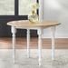 Simple Living Two-tone 40-inch Rubberwood Round Drop-leaf Table