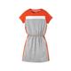 Jerseykleid, grau-meliert-orange