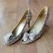 J. Crew Shoes | J Crew Vintage Silk Peep Toe Pumps Size 12 | Color: Cream/Tan | Size: 12