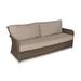 Red Barrel Studio® Randi 84.75" Wide Outdoor Patio Sofa w/ Cushions Wicker/Rattan/Olefin Fabric Included in Gray/Brown | Wayfair