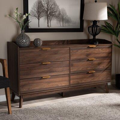 Karr 6 Drawer 71 W Double Dresser In, Johnby 6 Drawer Double Dresser Black And White