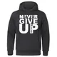 Sweats à capuche de marque PVD pour hommes survêtement doux imprimé Never Give Up streetwear en