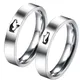 Bague de couple en acier inoxydable pour hommes bague en argent bijoux indiens PenEcolMood 4mm