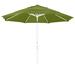 California Umbrella 11' Rd. Aluminum Market Umbrella, Crank Lift, Collar Tilt, Dbl Wind Vent, White Finish, Pacifica Fabric