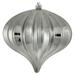 Vickerman 5.7" Pewter Shiny Onion Ornament, UV treated, Set of 3