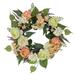 24" Rose and Peony Flowers Wreath by National Tree Company