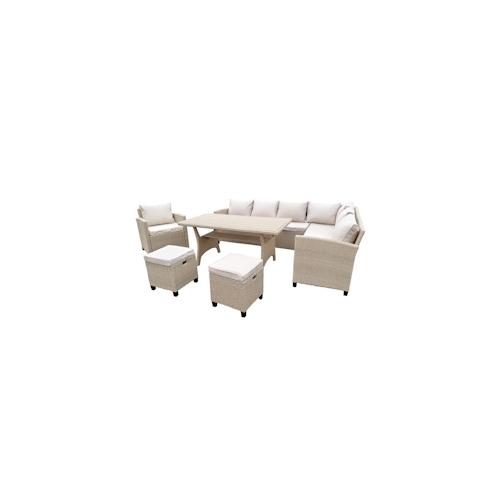 bellavista Rattan Ecklounge Madeira bicolor (braun/beige)