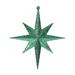 Vickerman 8" Green Iridescent Glitter Bethlehem Star Ornament, 4 Pk