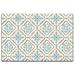 Blue/Brown 30 x 20 x 0.5 in Kitchen Mat - CounterArt Country Love Tiles Decorative Anti-Fatigue Mat Foam, Glass | 30 H x 20 W x 0.5 D in | Wayfair