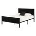 South Shore Maliza Metal Bed Upholstered/Metal/Polyester in Black | 42.5 H x 63 W x 83.5 D in | Wayfair 13479