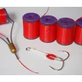 Bobine de fil de pêche à la mouche 5 pièces 100m bricolage crochet attachant ligne gabarit leurre