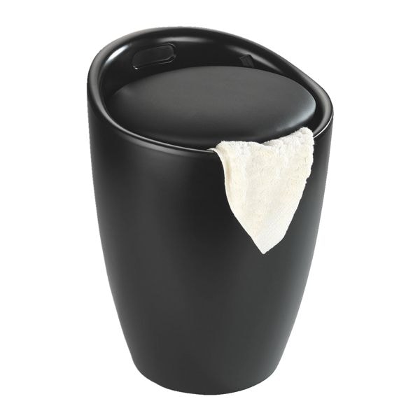 Wenko Hocker »Candy« mit Wäschesack schwarz Image