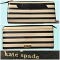 Kate Spade Bags | Kate Spade Chelsea Park Patent Stripe Nisha | Color: Black/Cream | Size: 7 5/8" X 3 5/8 X 1 1/8"