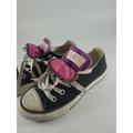 Converse Shoes | Converse All Star Purple Metallic Double Tongue 617675f Size 12 Youth Lace Up | Color: Black | Size: 12g