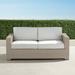 Palermo Loveseat with Cushions in Dove Finish - Cara Stripe Air Blue, Standard - Frontgate