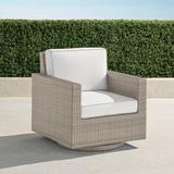 Small Palermo Swivel Lounge Chair with Cushions in Dove Finish - Rumor Snow, Standard - Frontgate