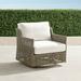Seton Swivel Lounge Chair with Cushions - Resort Stripe Seaglass, Standard - Frontgate