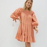 Anthropologie Dresses | Anthropologie Wren Tiered Mini Forever That Girl Dress Medium | Color: Orange | Size: M