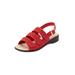 Extra Wide Width Women's The Sutton Sandal By Comfortview by Comfortview in Hot Red (Size 10 WW)
