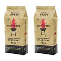 CUE THE BBQ 20kgs of Premium Restaurant Grade Hardwood Lumpwood Charcoal, Low smoke, Long & Clean burn. Sustainably sourced. Grilling, BBQ & Smoking, Reusable (2 x 10kg bags). Charitable Cause