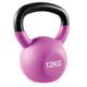 Bestfor 12kg Cast Iron Neoprene Coated Kettlebells, Ideal for Home Gym Exercise Training Weights for Fitness and Strength, Easy Grip Kettlebell Anti Roll Design 12 kg Weight.