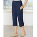 Draper's & Damon's Women's Classic Comfort® Pull-On Capris - Blue - 3X - Womens