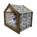 East Urban Home Gray Wood Dog House Wood House in Brown | 32.28 H x 39.37 W x 28.35 D in | Wayfair 28A1DA28554C454BA4E912B8F2609052