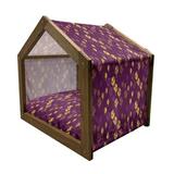 East Urban Home Purple Wood Dog House Wood House in Brown | 22.44 H x 23.62 W x 17.72 D in | Wayfair 827E745335614192B59C636E21BA13AE