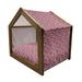 East Urban Home Pink Wood Dog House Wood House in Brown | 32.28 H x 39.37 W x 28.35 D in | Wayfair 7BC1F22EBA02475FAB9678C9D4FCC686