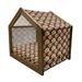 East Urban Home Red Wood Dog House Wood House in Brown | 32.28 H x 39.37 W x 28.35 D in | Wayfair 494EDFCEE160482FA2DFA0650E31D88A