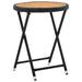 Bayou Breeze Bistro Table Folding Outdoor Side Table Solid Acacia Wood PE Rattan Wood in Black/Brown | 29.53 H x 0 W x 31.1 D in | Wayfair