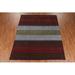 Brown 118 x 97 W in Rug - Isabelline One-of-a-Kind Lenette Hand-Knotted New Age Rectangle 8'1" X 9'10" Area Rug in Red/Green | Wayfair