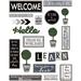 Teacher Created Resources Modern Farmhouse Wall Decor Bulletin Board Set in Black/Green/White | 1.15 H x 18.75 W x 31 D in | Wayfair 8505